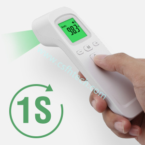Globleseller Infrared Forehead Digital Thermometer Gun IR Laser Non Contact Thermometer with 3 Color Backlight Display for Baby Adults Indoor (2).jpg
