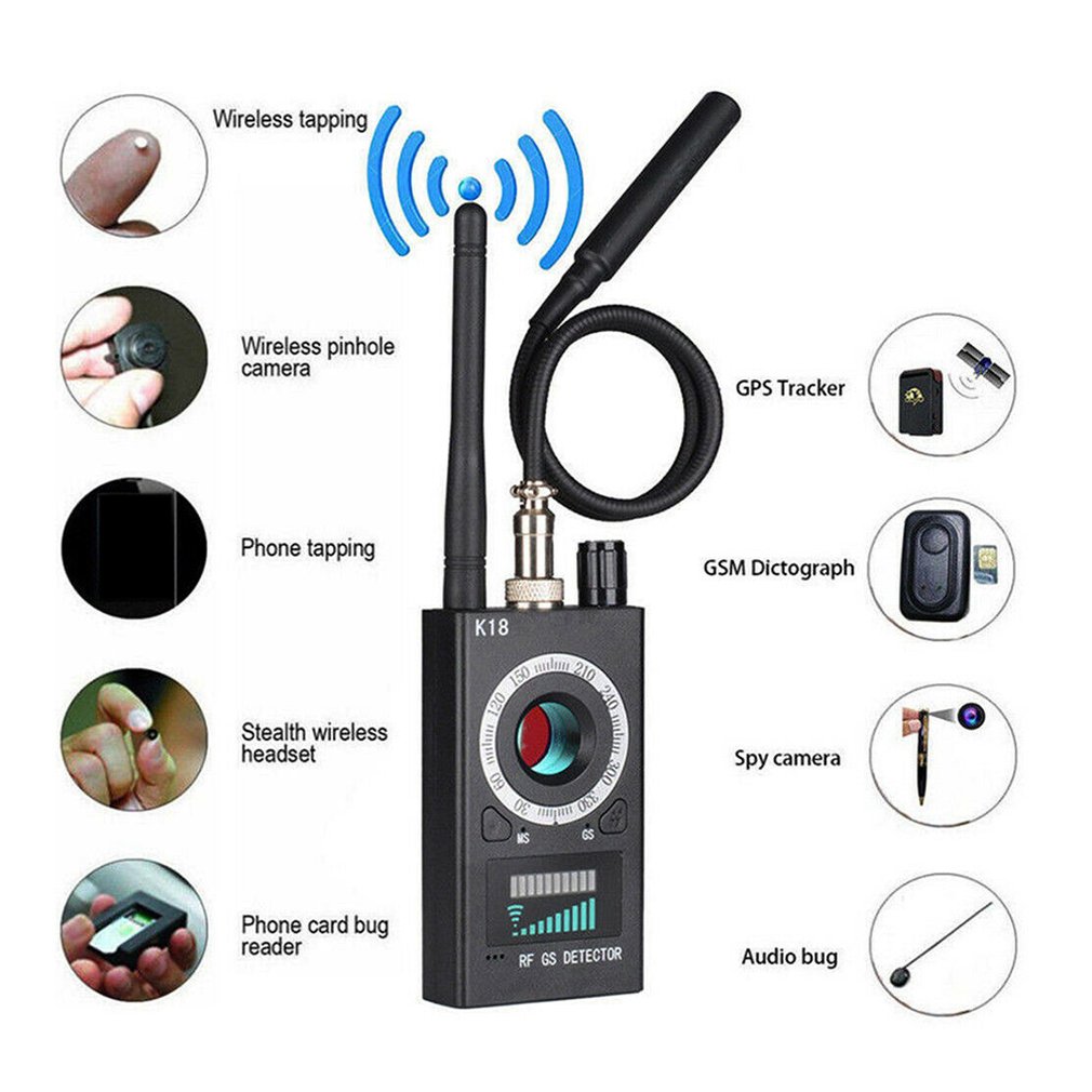 Csfhtech K18 Multi-function Anti Detector Bug Mini Audio SPY-Camera GSM Finder GPS Signal Lens RF Locator Tracker Detect Wireless Camera (11).jpg