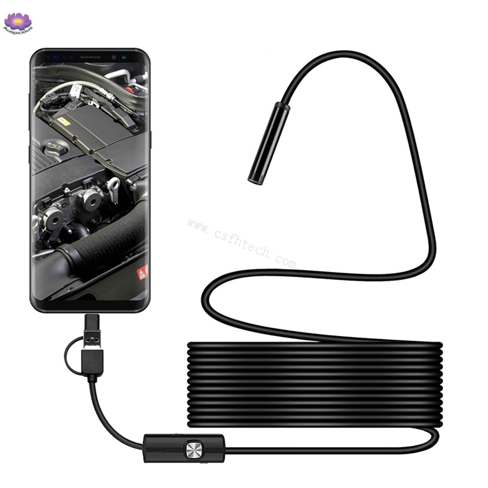 2019 The Best High Quality USB Endoscope Camera 8/7/5.5mm Waterproof Inspection Camera 1/2/3.5/5M soft wire Borescope Endoscope With 6 Led for PC Android Made In China Factory