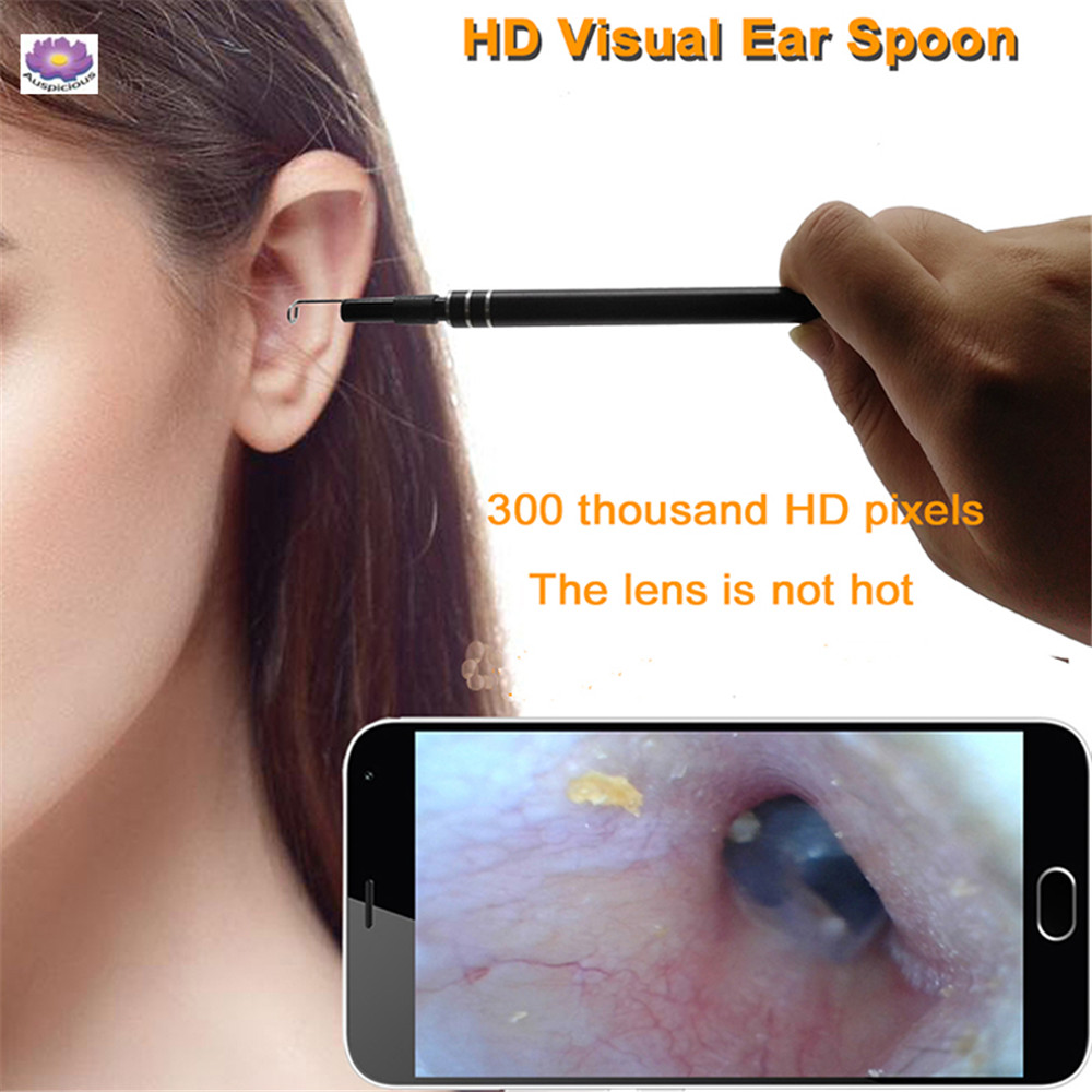 The Best Quality Endoscope camera Ear cleaning 5.5mm Lens LED lighting Ears Endoscope interface Borescope Ear Search Spoon mini Camera Made In China Factory