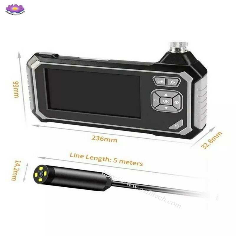 2019 The Best Quality Cheap ROTEK Industrial Endoscope, Inspection Camera 4.3 Inch Color LCD Screen, Semi-rigid Handheld Video Borescope HD1080P with 6 LED, Waterproof Snake Camera with 2600mah Lithium Battery - 5 Meter Made In China Factory 