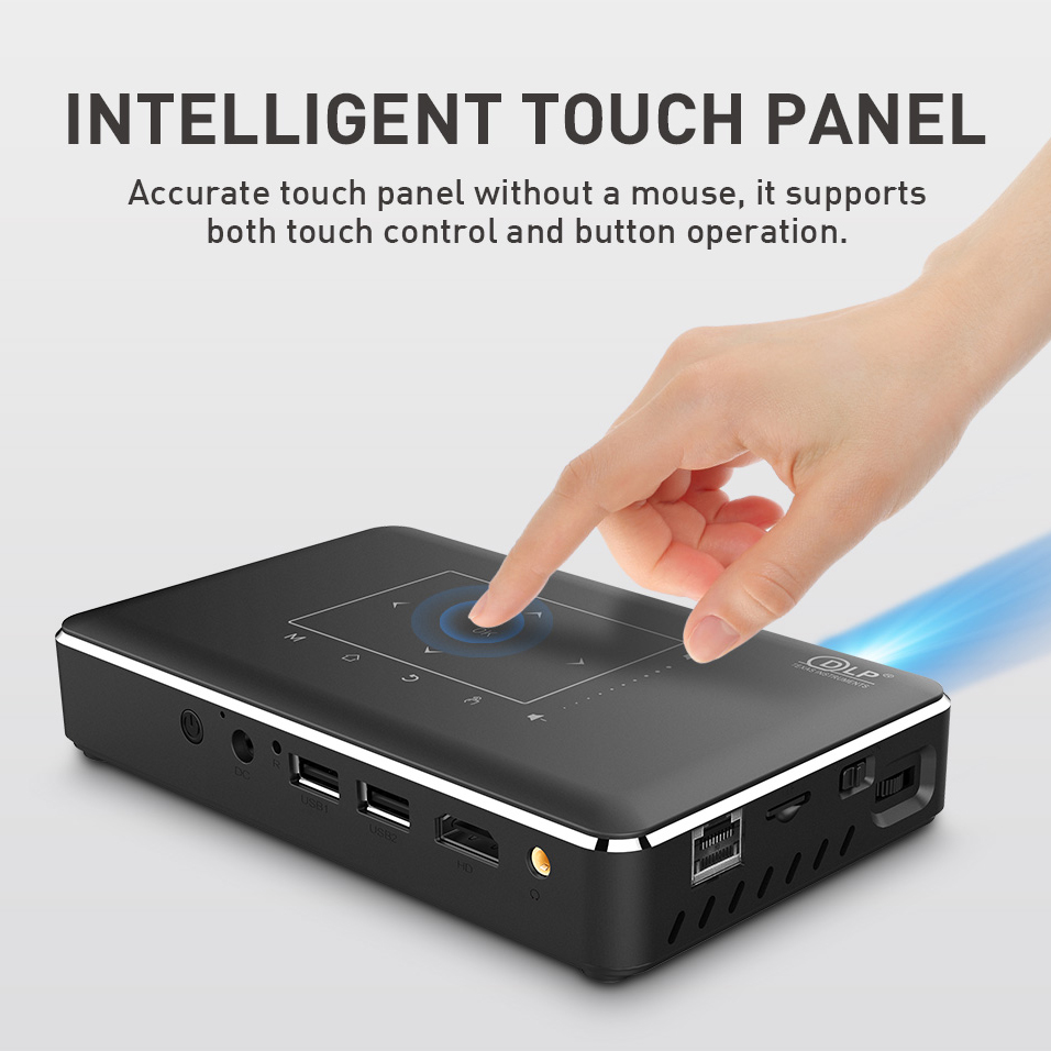 2020 Wholesale The Best Quality Portable Home Theater WIFI hd 4k LED DLP Mini Pocket Projector for iPhone and android Made In China