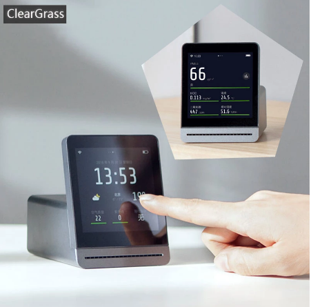 Csfhtech Clear Grass Air monitor Retina Touch IPS Screen Mobile Touch Operation Indoor Outdoor Clear Grass Air Detector  