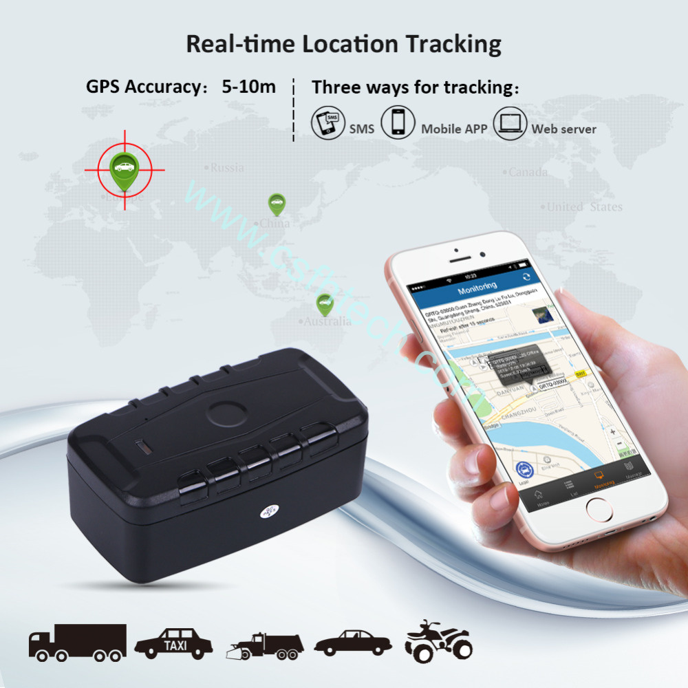 Csfhtech  Car GPS Tracker  Rastreador LK209E Globleseller Car GPS Tracker Waterproof Magnet 6000mAh Car Tracker Drop Shock Alarm Voice Monitor Free APP PK TKSTAR