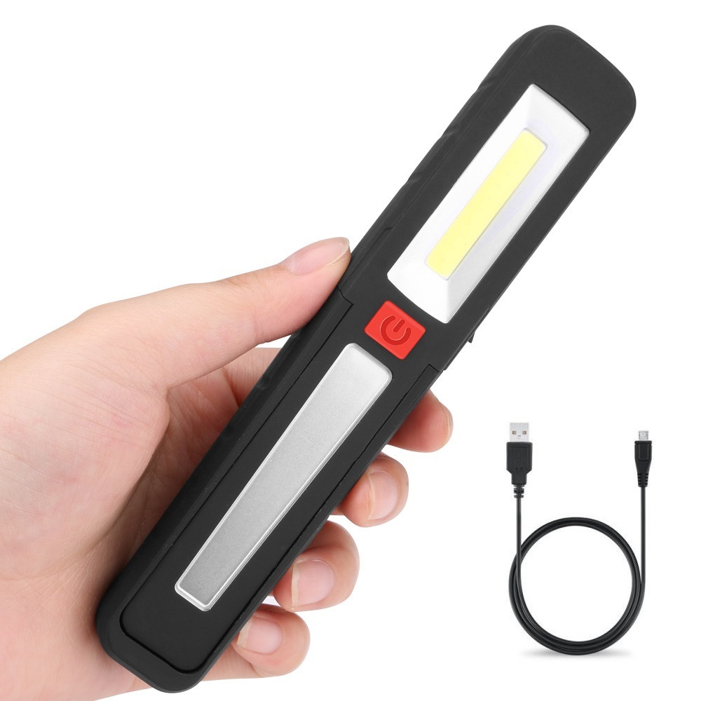 csfhtech Globleseller 2 in 1 Flashlight Floodlight 3 Modes COB LED Hand Torch Camping Magnetic Work Light Auto Inspection Repairing Lamp Emergency Use