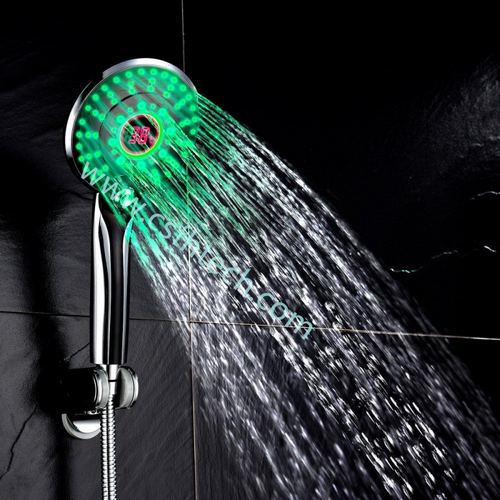 Csfhtech LED Shower Head Digital Temperature Control Shower Sprayer лейка для душа 3 Spraying Mode Water Saving Shower Filter chuveiro