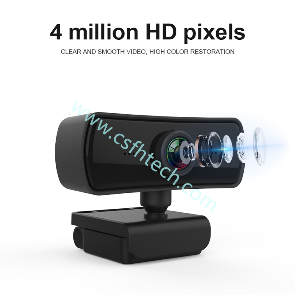 Csfhtech 2K 2040*1080P Webcam HD Computer PC WebCamera with Microphone Rotatable Cameras for Live Broadcast Video Calling Conference Work