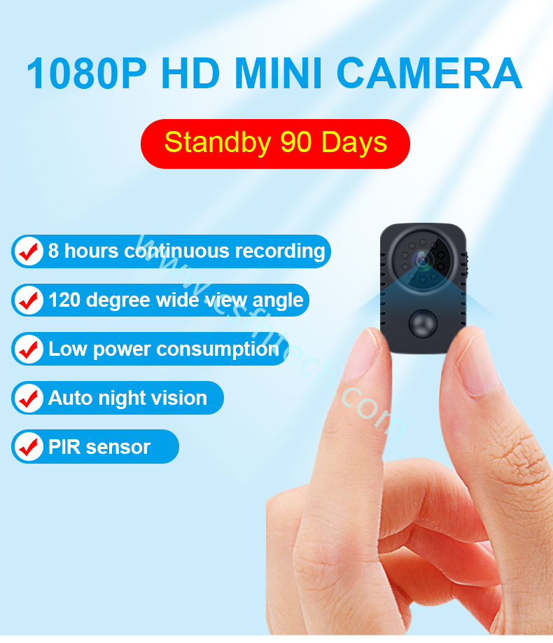 Csfhtech  Mini Camera HD 1080P Camcorder Night Vision Mini Outdoor DV Voice Video Recorder Action Micro Cam Recorder