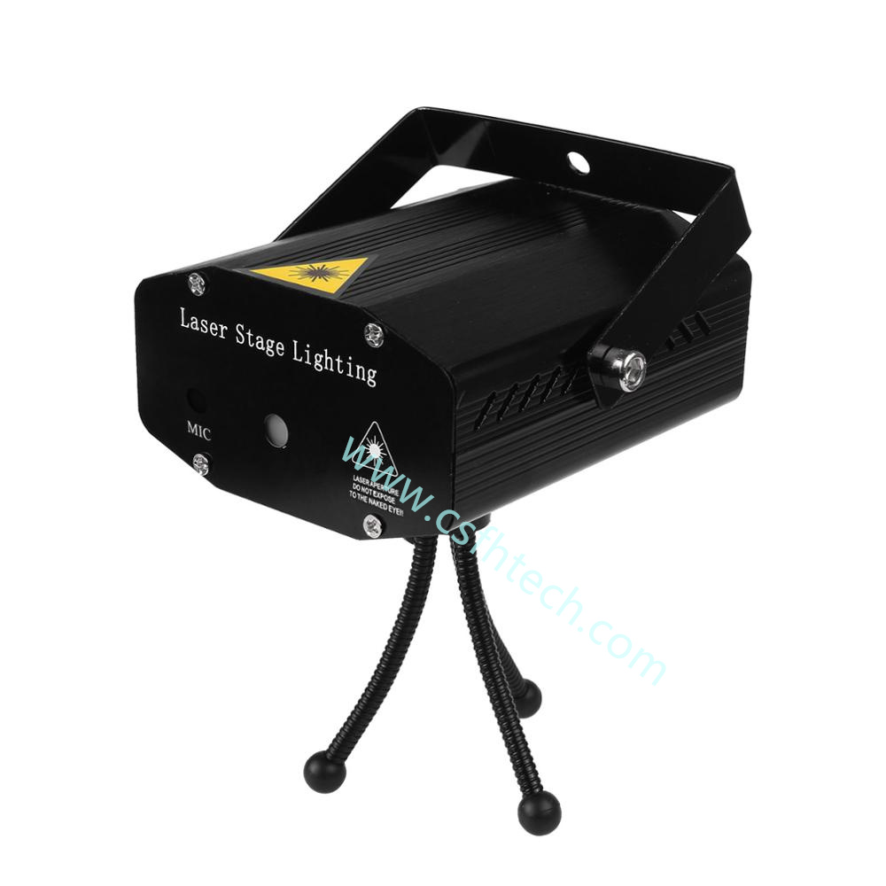 Csfhtech  LED Laser Projector Disco Light Mini Auto Flash RG Sound Activated Laser Lamp Remote DJ Disco Party Soundlights Xmas Stage Light