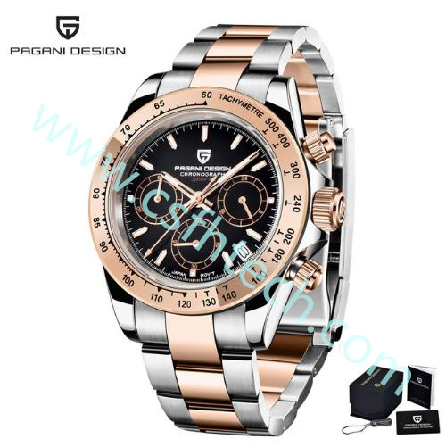 Csfhtech 2020 New PAGANI DESIGN Mens Quartz Watches Automatic Date Luxury Gold Wristwatch Men Waterproof Chronograph Japan VK63 Clock man
