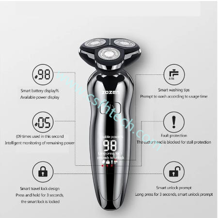 Csfhtech Electric Shaver 4D Men's Electric Hair Clipper USB Rechargeable Professional Hair Trimmer Hair Cutter for Men Adult Razor