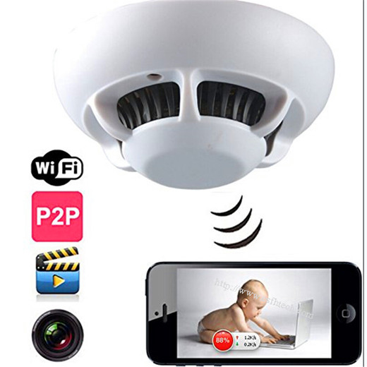 2021 The Best Quality Cheap  H.264 -1080P Remote Wireless  Fire Smoking Detector Device Wifi P2P Camera Hidden Camera Operation Manuals Baby Monitor  Made In China Factory