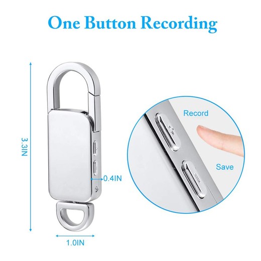 Key Ring Voice Recorder Keychain Digital Voice Recorder Voice Activated Recording USB Flash Drive Audio Spy Mp3 Made In China Factory
