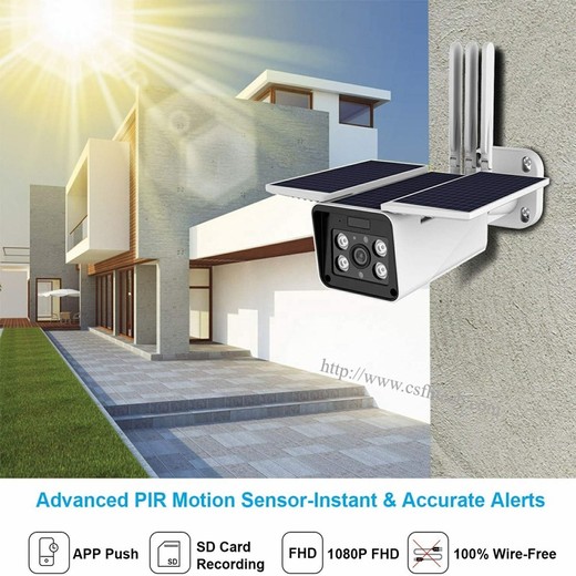 4G 1080P Outdoor Solar Battery Power Security Camera wifi Wireless Rechargeable Battery IP Camera with Motion Detection Made In China