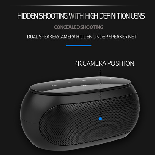 Hidden Camera 4K WiFi HD Spy Cam Soundbar Bluetooth Speakers Wireless Mini Camera  Video Recorder Motion Detection Audio Camera