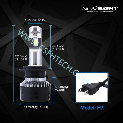 Csfhtech Globleseller Novsight 70W 10000LM Car LED Headlight Bulbs for Car D1S H1 H3 H4 HiLo H7 LED H11 H13 H15 9005HB3 9006HB4 LED Headlamps 6500K