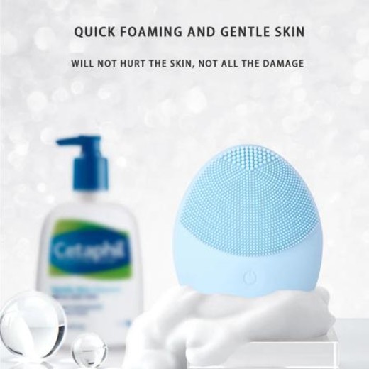 Csfhtech  Silicone Face Cleansing Brush Electric Silicone Face Cleansing  Electric Facial Cleanser Cleansing Skin Deep Washing Massage Brush