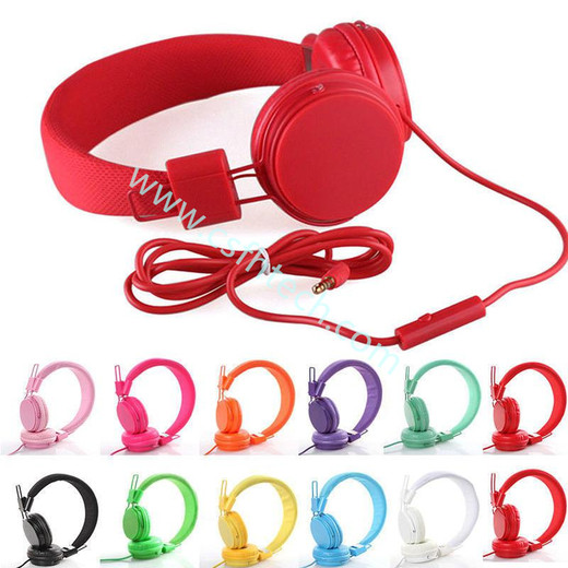 Csfhtech Wired Headband 10color Kids Extender Ear Headphones Coaxial Stylish Headband Earphones for iPad Tablet Smart phones