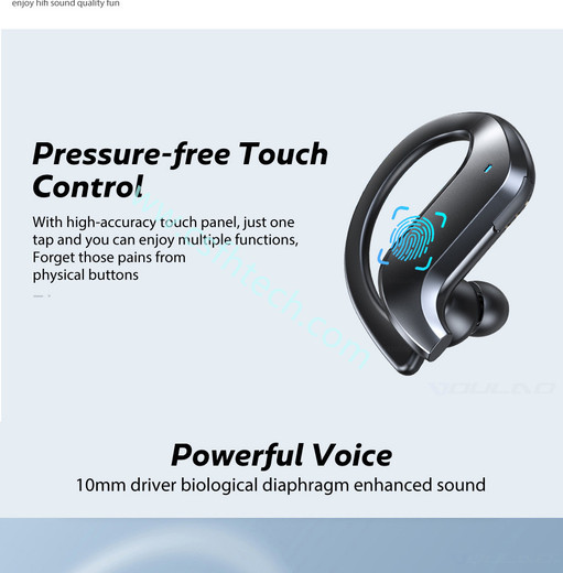 Csfhtech Bluetooth Earphone Led Display Wireless Headphone TWS With Microphone Stereo Earbuds Waterproof Noise Cancelling Headsets
