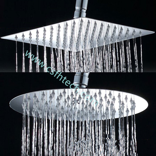 Csfhtech Rainfall Shower Head stainless steel shower head 4681012 inch top shower bathroom shower head square and round shower head