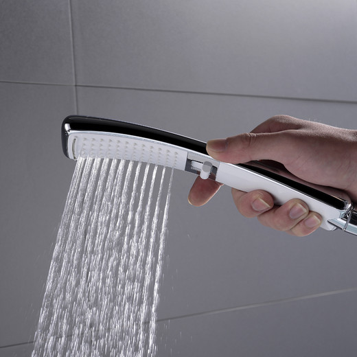 Csfhtech  Waterfall 2 Function Hand Held Shower Head High Pressure Rain Shower Sprayer Set Water Saving New Design