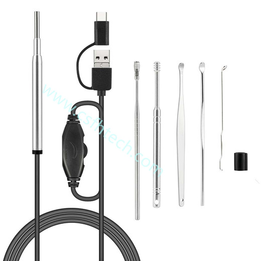 Csfhtech 3.9MM Mini Medical Endoscope Camera Waterproof USB Endoscope Inspection Camera for OTG Android Phone PC Ear Nose Borescope
