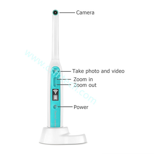 Csfhtech Wireless WiFi Oral Dental Endoscope HD Oral Intraoral Endoscope Camera LED Light Real-time Video Inspection Teeth Whitening Tool