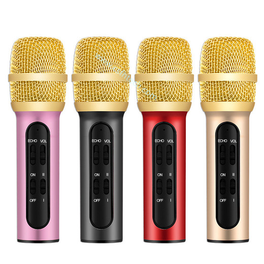 Csfhtech Portable Professional Karaoke Condenser Microphone Sing Recording Live Microfone For Mobile Phone Computer With ECHO Sound Card