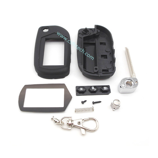csfhtech Key Case Keychain for Starline A91 A61 B9 B6 uncut blade fob case cover A91 folding car flip Remote Control