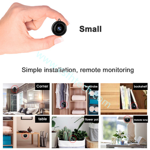  Csfhtech Mini Camera Wifi 1080P Home Security Wireless IP Camera CCTV Infrared Night Vision Motion Detection SD Card Slot Audio V380 APP
