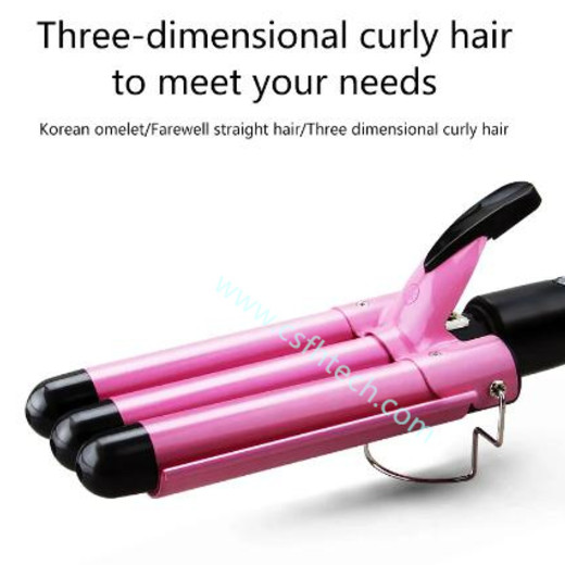 Csfhtech Hair Curling Iron Ceramic Professional Triple Barrel Hair Curler Egg Roll Hair Styling Tools Hair Styler Wand Curler Irons