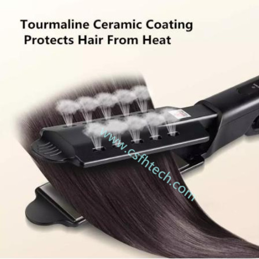 Csfhtech Hair Straightener Four-gear Temperature Adjustment Ceramic Tourmaline Ionic Flat Iron Curling Hair Straightener For Women Hair