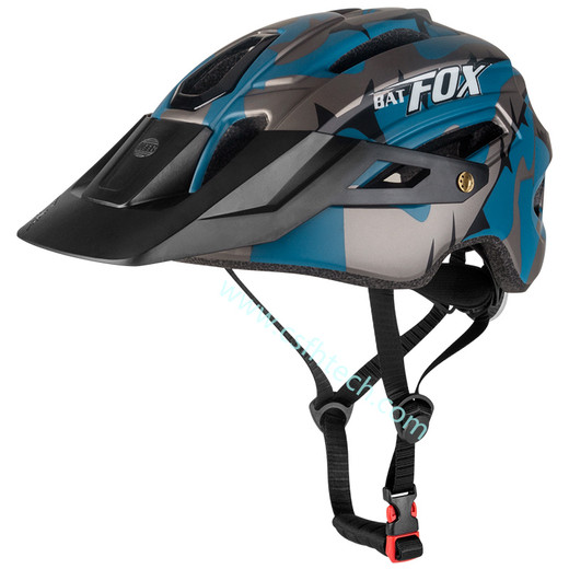 Csfhtech MTB Bicycle Helmet Camouflage Helmet Mountain Road Bike Riding Helmet With Tail Light 