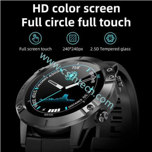 Csfhtech 2021  Smart Watch For Men Women Pedometer Smartwatch Blood Pressure Full Touch Electronic Fitness Tracker Watch Ip67 Waterproof