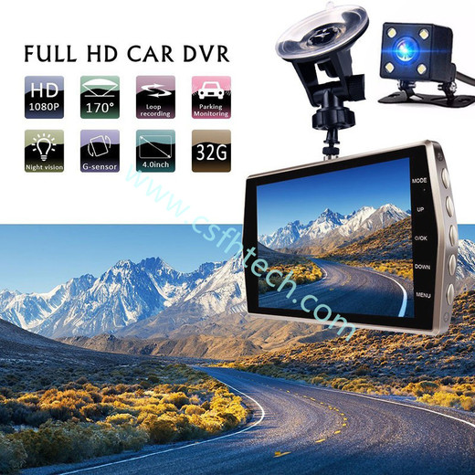  Csfhtech J15 Car DVR Dash Camera Rear View Video Recorder 1080P Full HD 4 Loop Recording G Sensor Night Vision 170 degree Wide Angle Dashcam