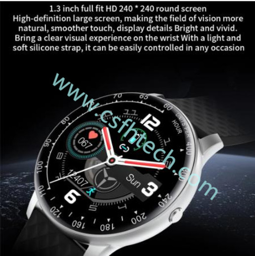 csfhtech Full Touch Watch Smart Watch Men Blood Pressure IP68 Waterproof Smartwatch 2021 Fitness Tracker Watches Women For Android IOS