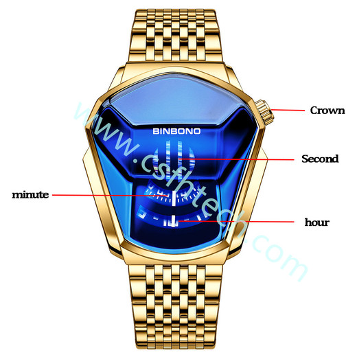 csfhtech Relojes Hombre 2021 BINBOND Luxury Brand Stainless Steel Watch for Men Waterproof Quartz Casual Male Sport Heren Horloge Fashion