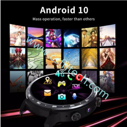 Csfhtech 2021  Smartwatch Men 1.6 Inch Dual Camera LTE 4G Smart Watch Android 7.1 4GB 64G Wireless Projection 900mAh Battery Smartwatch