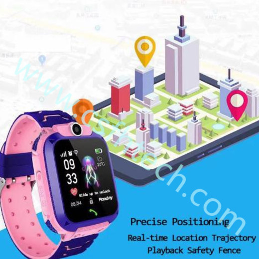 Csfhtech Q12 Waterproof Kids Smart Watch SOS Antil-lost Smartwatch Baby 2G SIM Card Clock Call Location Tracker Smartwatch PK Q50 Q90