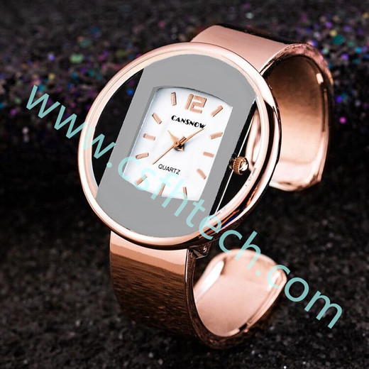 Csfhtech  Creativity Hollow Out Bracelet Watch Go with Ladies Quartz Watch Go with Gold Watch Go with Ladies