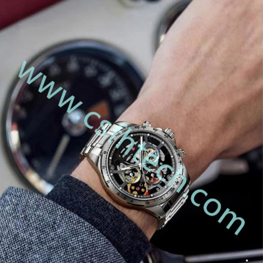 Csfhtech HAIQIN DESIGN Mechanical For Men Watches 2020 Luxury Skeleton Watch Automatic Wristwatch Men Luminous Sport Waterproof Clock Man