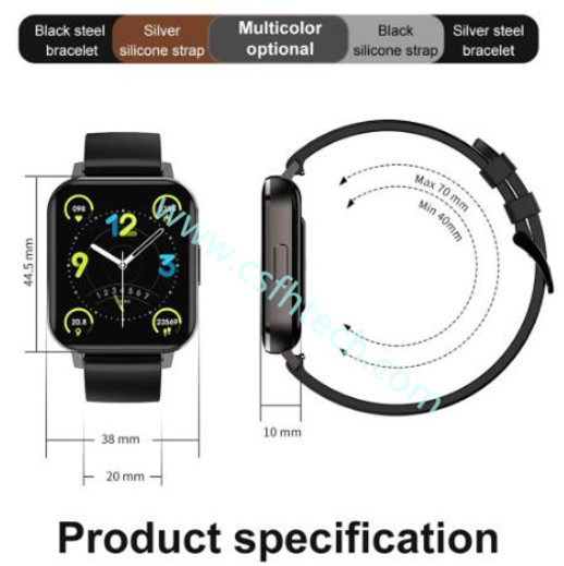 Csfhtech Smart Watch Men IP68 Waterproof 1.78 inch Screen Blood Pressure Smartwatch Women ECG Heart Rate Monitor Fitness Tracker Watches