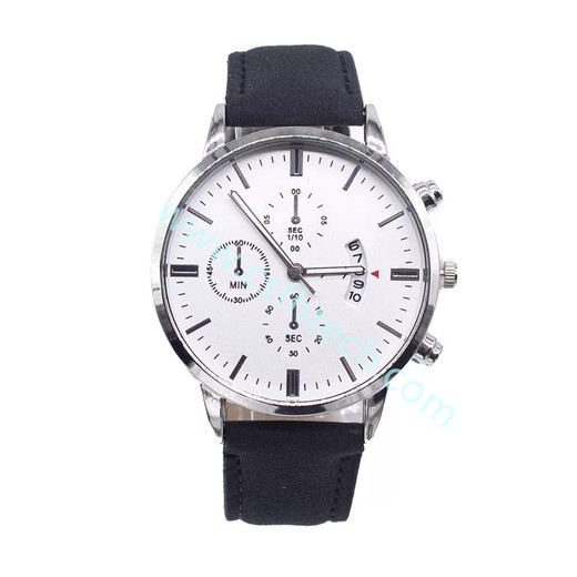 Csfhtech Men Watch Bracelet Set Fashion Sport Wrist Watch Alloy Case Leather Band Watch Quartz Business Wristwatch calendar Clock Gift