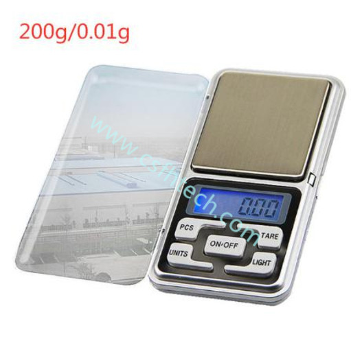Csfhtech Mini Precision 0.01g 200g Digital Scales for Gold Bijoux Sterling Silver Scale Jewelry Electronic Scale gray
