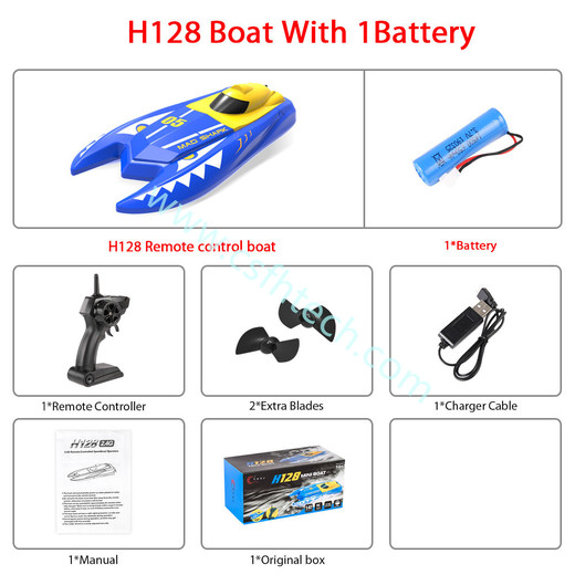 Csfhtech H128 Rc Boat 147 2.4GHz Remote Control Speed mini Boat Dual Motors 15kmh 20minutes Fligt Time RC Ship Speedboat Electric Toys