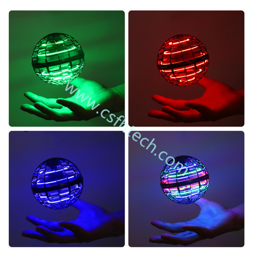 Csfhtech  Mini Flying ball UFO Gyro drone With Led Light Hand Induction Intelligent Spinner drone Model electronic rotating plane Toys