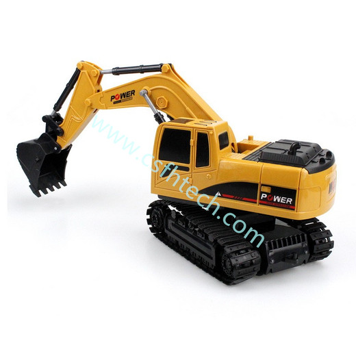 Csfhtech  6 Channel Remote Control Excavator Rechargeable Toy Construction Tractor With Light toys
