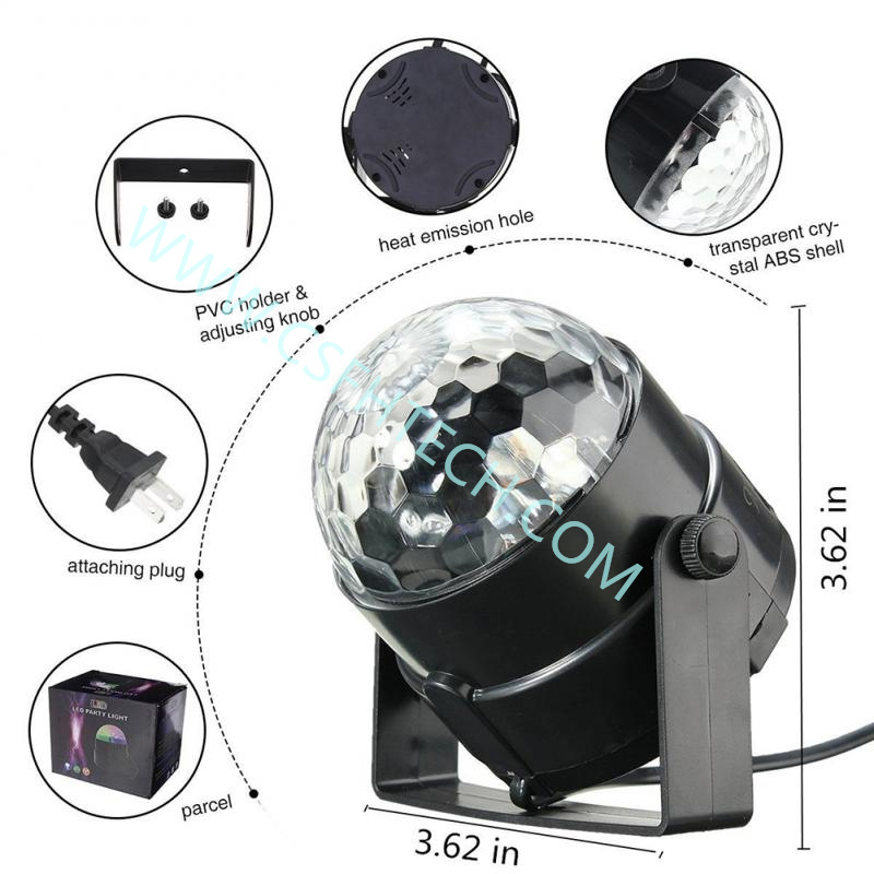 Csfhtech  Colorful Sound Activated Disco Ball LED Stage Light 3W RGB Laser Projector Light Lamp For Home KTV Bar Christmas Party Kids Gift (10).jpg