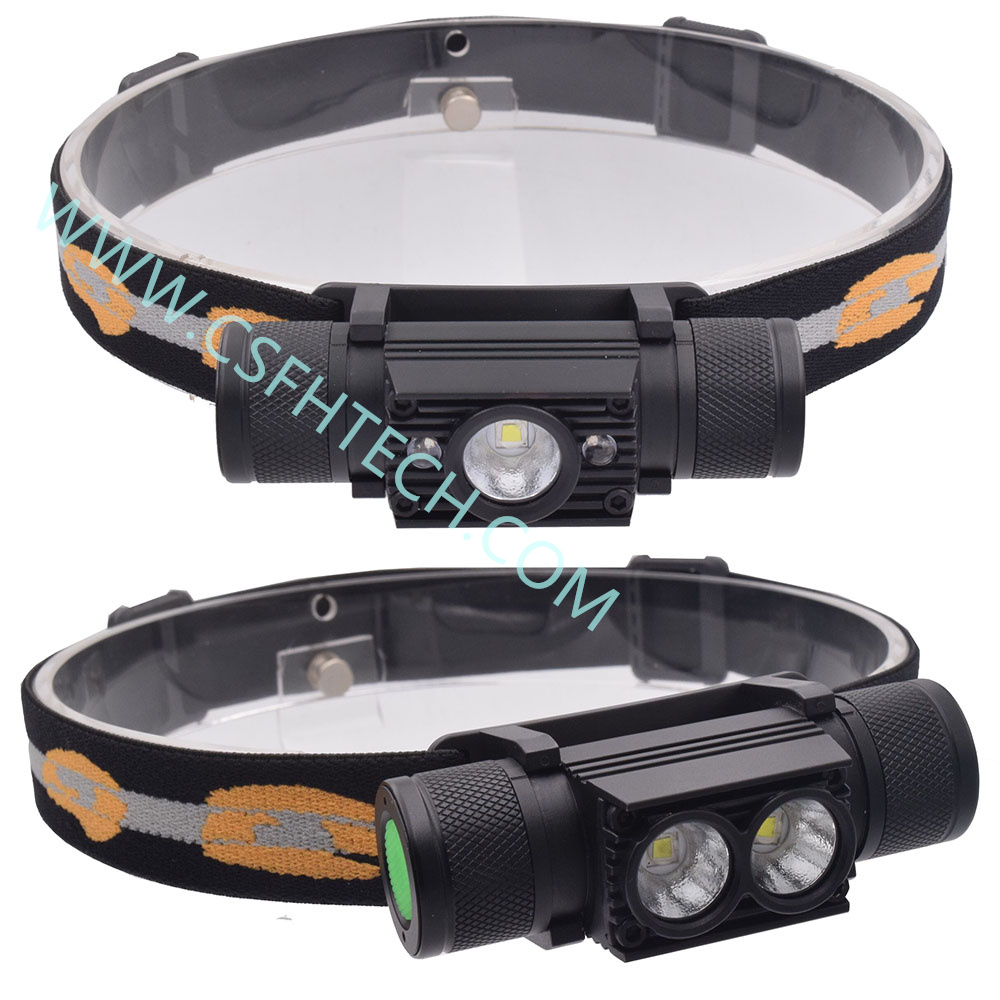 Csfhtech  LED USB XML 2x L2 Headlight Waterproof Head Flashlight Torch Portable LED Head Lamp 18650 Rechargeable Outdoor Light Camping (1).jpg