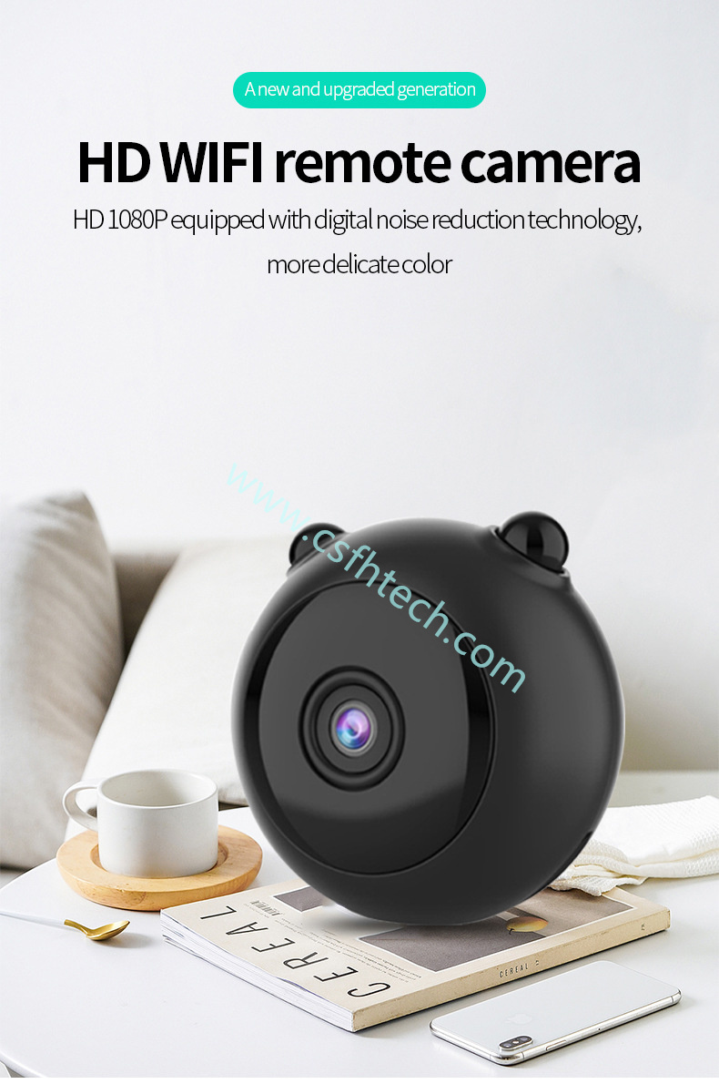 Csfhtech 1080P HD Wifi Mini Wireless Surveillance Camera IR Infrared Night Vision Motion Detection IP Camera Home Security Small Cam (1).jpg